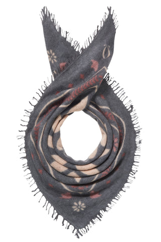 Felt-Bandana 60 x 60 Velvet Ranch Dark Grey | PURSCHOEN
