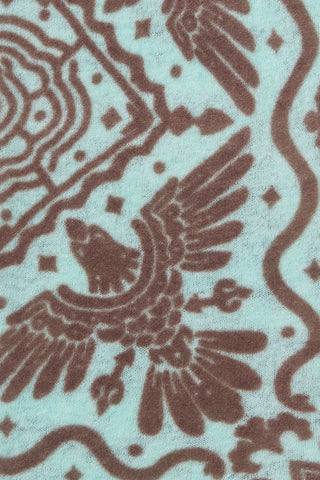 Felt-Bandana 60 x 60 Tijuana Light Turquoise Brown | PURSCHOEN