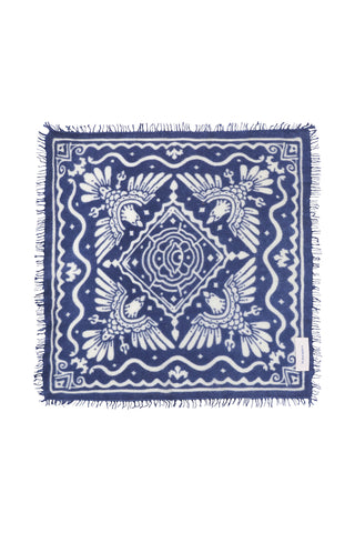 Felt-Bandana 60 x 60 Tijuana Blue White | PURSCHOEN