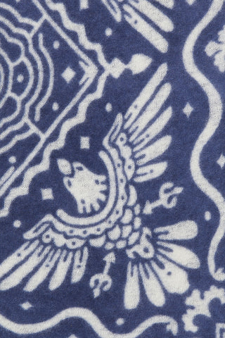 Felt-Bandana 60 x 60 Tijuana Blue White | PURSCHOEN