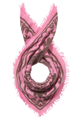 Felt-Bandana 60 x 60 Tijuana Pink Brown | PURSCHOEN