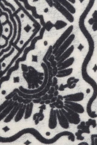Felt-Bandana 60 x 60 Tijuana White Black | PURSCHOEN