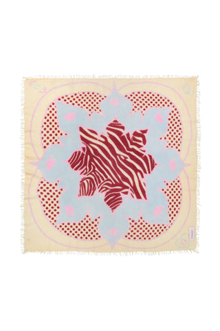 Felt Maxi-Bandana 92 x 92 Cosmic Safari Puder Eiswasser | PURSCHOEN