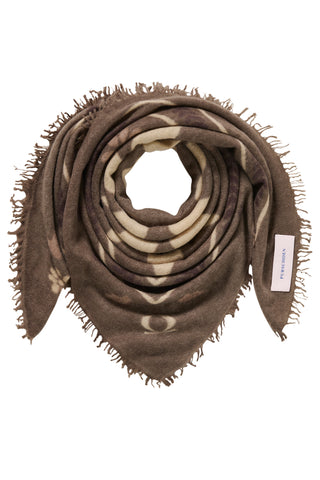 Felt Maxi-Bandana 92 x 92 Velvet Ranch Olive Night | PURSCHOEN