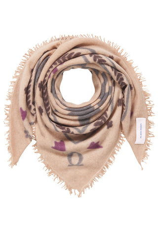 Felt Maxi-Bandana 92 x 92 Velvet Ranch Mandel | PURSCHOEN