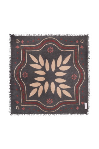 Felt Maxi-Bandana 92 x 92 Velvet Ranch Dark Grey | PURSCHOEN
