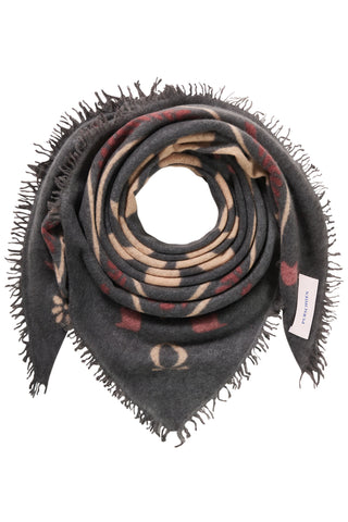 Felt Maxi-Bandana 92 x 92 Velvet Ranch Dark Grey | PURSCHOEN