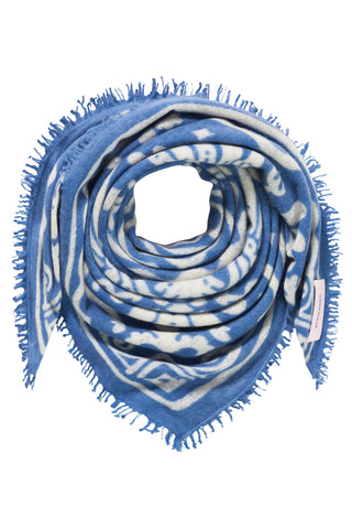 Felt Maxi-Bandana 92 x 92 Tijuana Vintage Blue Natural | PURSCHOEN