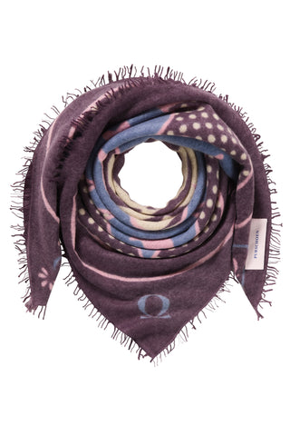 Felt Maxi-Bandana 92 x 92 Cosmic Safari Midnight Purple Ice | PURSCHOEN