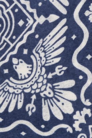 Felt Maxi-Bandana 92 x 92 Tijuana Blue White | PURSCHOEN