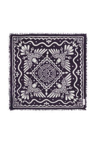 Felt Maxi-Bandana 92 x 92 Tijuana Midnight Purple Natural | PURSCHOEN