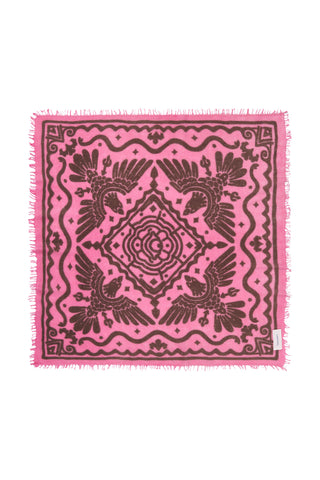 Felt Maxi-Bandana 92 x 92 Tijuana Pink Brown | PURSCHOEN