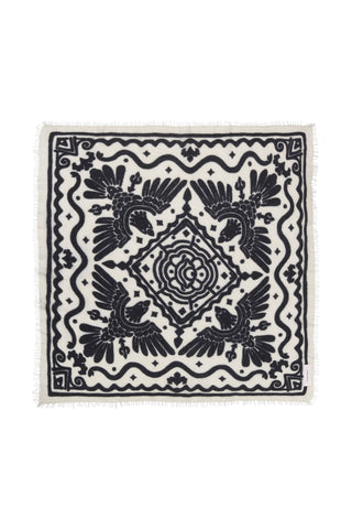 Felt Maxi-Bandana 92 x 92 Tijuana White Black | PURSCHOEN