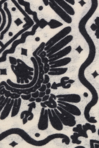 Felt Maxi-Bandana 92 x 92 Tijuana White Black | PURSCHOEN