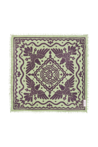 Felt Maxi-Bandana 92 x 92 Tijuana Puder Lime Plum | PURSCHOEN