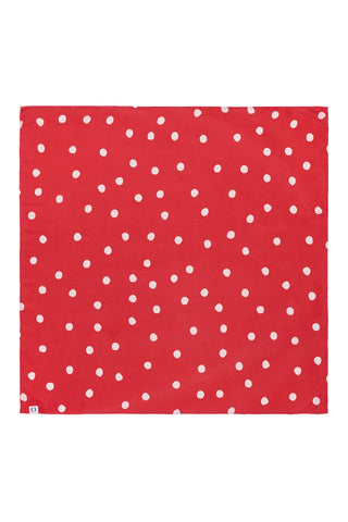 Nickituch Silk Dots Red White aus Seide – edles Halstuch | PURSCHOEN