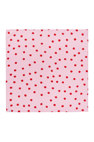 Nickituch Silk Dots Rose Red aus Seide – edles Halstuch | PURSCHOEN