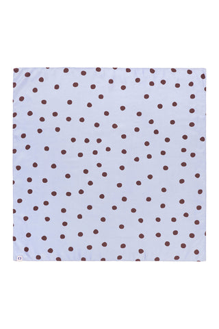 Nickituch Silk Dots Light Blue Brown aus Seide – edles Halstuch | PURSCHOEN
