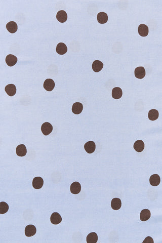 Nickituch Silk Dots Light Blue Brown aus Seide – edles Halstuch | PURSCHOEN