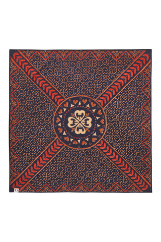 Nickituch Edelweiss Navy Dark Lipstick aus Kaschmir – edles Halstuch | PURSCHOEN