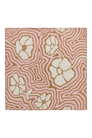 Nickituch Aqua Garden Creamy Rose-Natural aus Kaschmir – edles Halstuch | PURSCHOEN