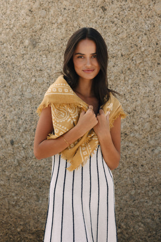 Bandana Maxi-Tuch Paisley Bloom Puder Olive Natural | PURSCHOEN