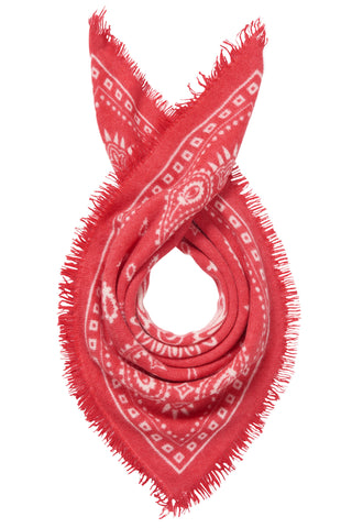 Bandana-Tuch 60 × 60 cm Paisley Bloom Tomato-Natural | PURSCHOEN