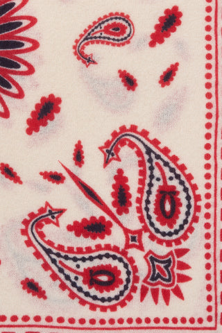 Bandana Maxi-Tuch 92 × 92 cm Paisley Bloom White-Red-Navy | PURSCHOEN