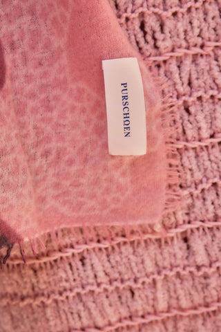 Kaschmirschal Bengal Tiger Deep Rose – bedruckt, 100 % Cashmere | PURSCHOEN