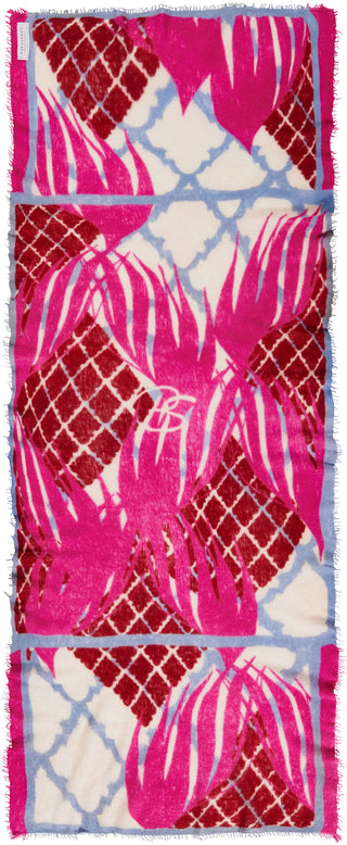 Kaschmirschal Feuervogel Red – bedruckt, 100 % Cashmere | PURSCHOEN