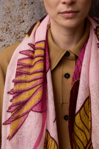 Kaschmirschal gewebt Flamingo Sweet Dreams – bedruckt, 100 % Cashmere | PURSCHOEN