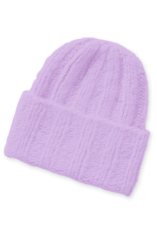 Chunky-Knit Kaschmir-Beanie Emilia flieder