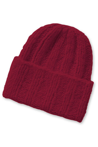 Chunky-Knit Kaschmir-Beanie Emilia red II