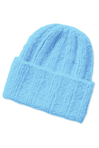 Chunky-Knit Kaschmir-Beanie Emilia aqua teal