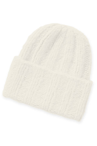 Chunky-Knit Kaschmir-Beanie Emilia natural