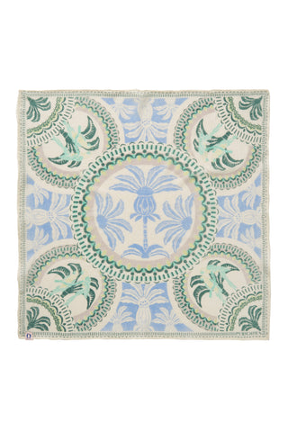 Nickituch Palm Garden Bleu-Green – edles Halstuch & Bandana | PURSCHOEN