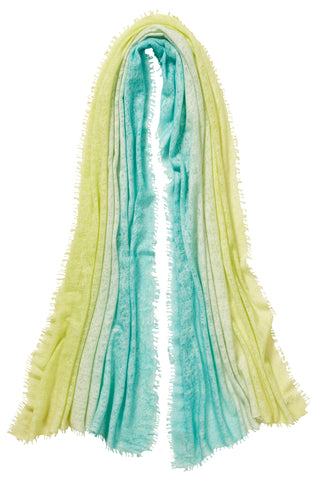 Kaschmirschal Ombre Tropical Island – Ombré-Farbverlauf, 100 % Cashmere | PURSCHOEN
