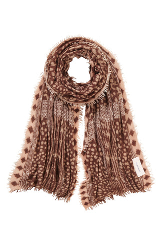 Cashmere Schal bedruckt Animal brown PURSCHOEN