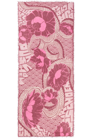 Kaschmirschal Tokyo Garden Dirty Rose Fog Rose – bedruckt, 100 % Cashmere | PURSCHOEN