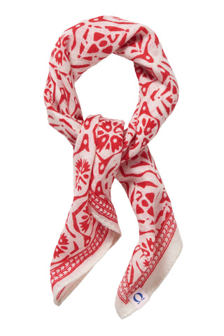 Nickituch Kaleidoskop Red aus Kaschmir – edles Halstuch | PURSCHOEN