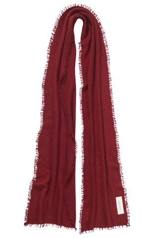 Kaschmirschal Slim Bordo – einfarbig 100 % Cashmere | PURSCHOEN