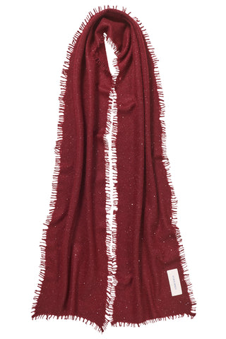 Kaschmirschal Slim Galactic Bordo – Lurex 100 % Cashmere | PURSCHOEN