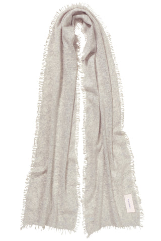 Kaschmirschal Slim Silber – einfarbig 100 % Cashmere | PURSCHOEN