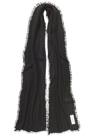 Kaschmirschal Slim Black – einfarbig 100 % Cashmere | PURSCHOEN