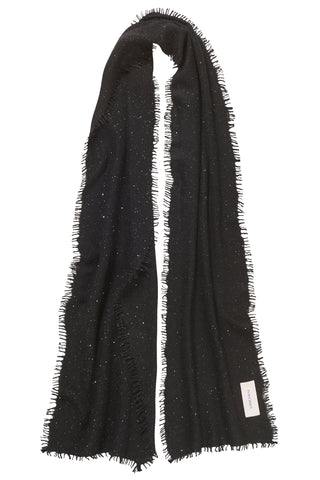 Kaschmirschal Slim Galactic Black – Lurex 100 % Cashmere | PURSCHOEN
