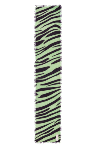 Kaschmirschal Zebra Powder Lime Plum – bedruckt, 100 % Cashmere | PURSCHOEN