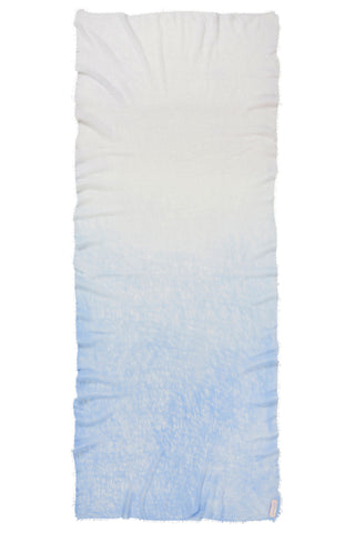 Kaschmirschal Ombre Bleu-Eisblau – Ombré-Farbverlauf, 100 % Cashmere | PURSCHOEN