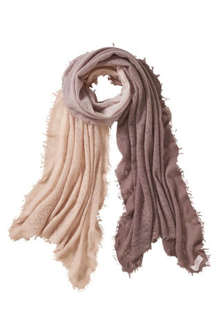 Kaschmirschal Ombre Coffee-Camel Classic – Ombré-Farbverlauf, 100 % Cashmere | PURSCHOEN
