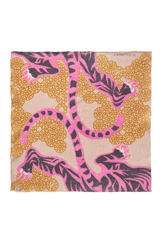 Nickituch Bengal Tiger Flieder – edles Halstuch & Bandana | PURSCHOEN