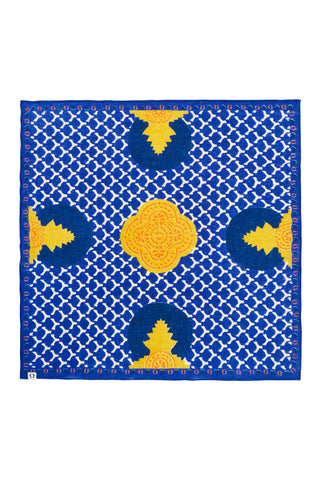 Nickituch Zen Garden Atlantikblau – edles Halstuch & Bandana | PURSCHOEN